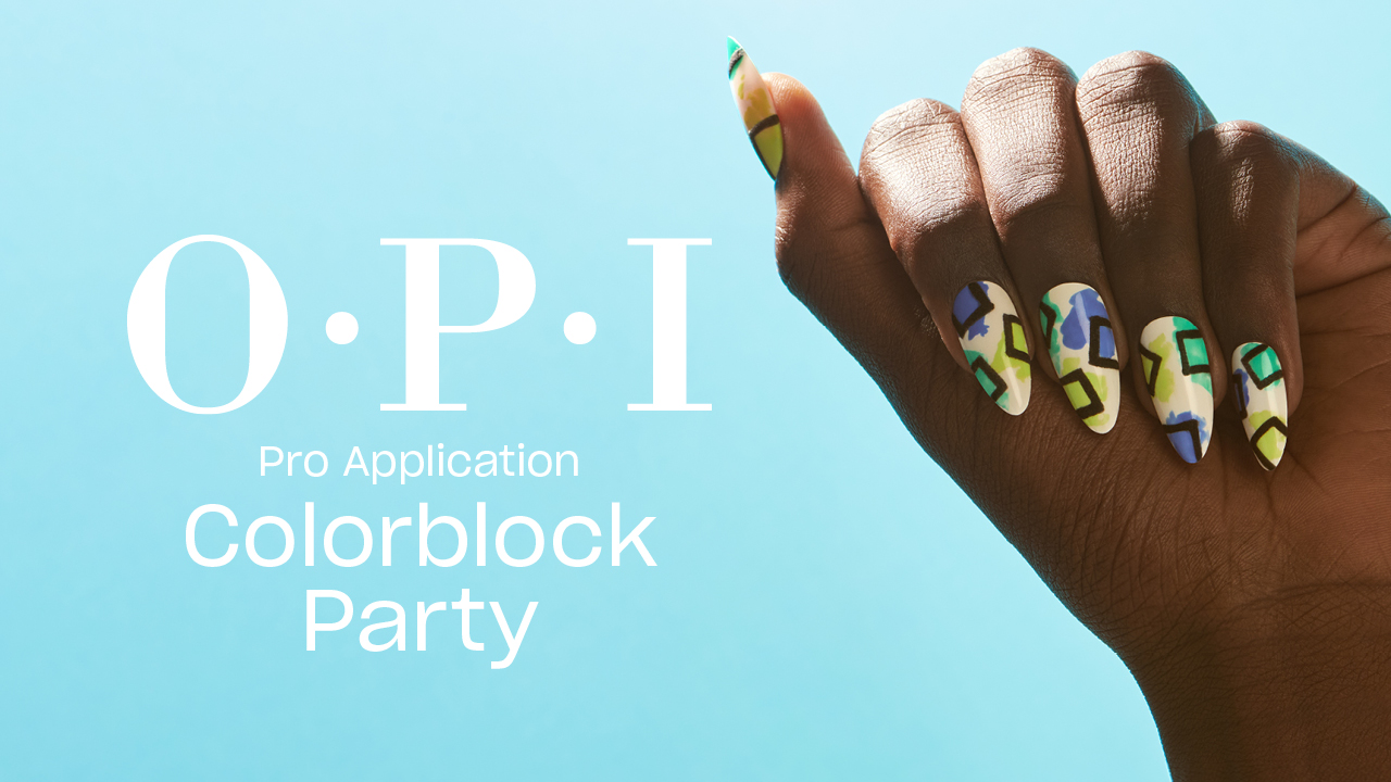 OPI Colorblock Party Pro Nail Art Look Youtube Tutorial