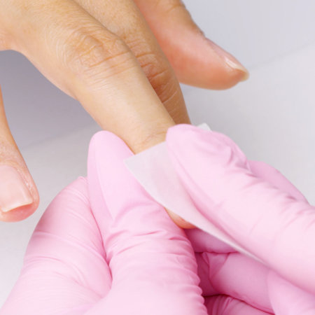 Remove gel residue with an Expert Touch Nail Wipe