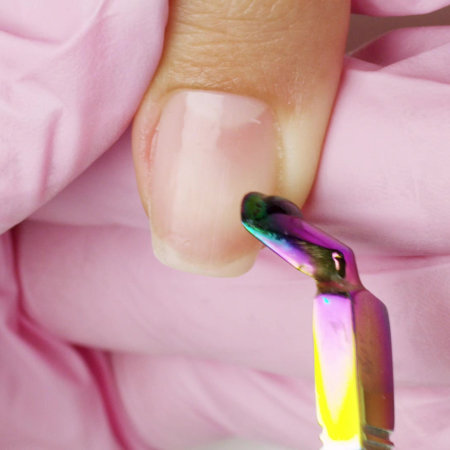 Use the PusherPlus Cuticle Pusher to reveal the true cuticle