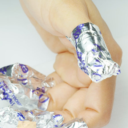 Once fingers are securely wrapped, soak for 15 minutes