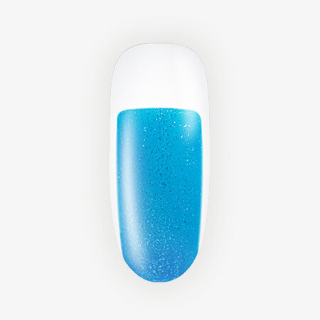 Use the brush from the bottle to create a color block with GelColor Feel Bluetiful