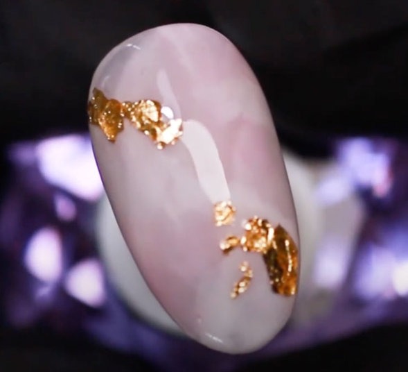 sparkly amethyst nails ✨ #nailstutorial #nailart @10minimasterpieces #... |  TikTok