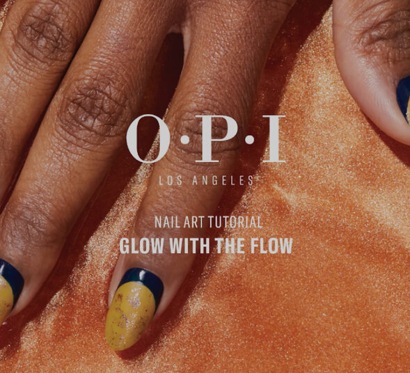 OPI Reverse French Tip Nail Art: Glow With The Flow Video